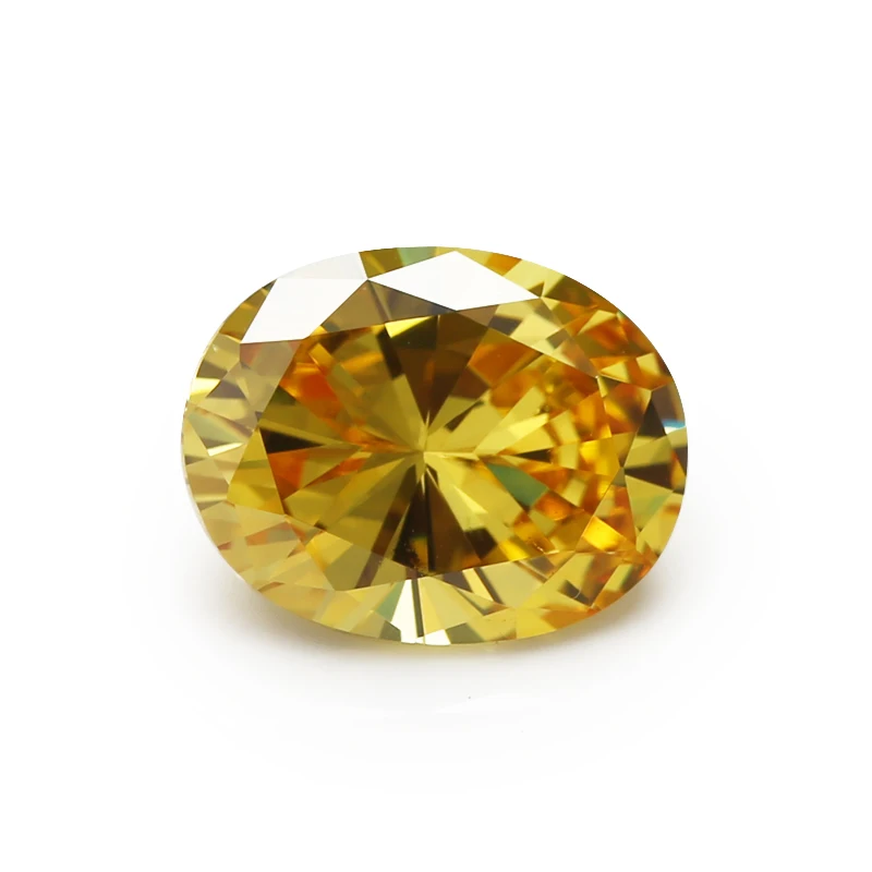 Size 2x3~13x18mm AAAAA Oval CZ Stone Golden Yellow ,Olive , Purple, Garnet Red, Pink Synthetic Cubic Zirconia Loose Zircon