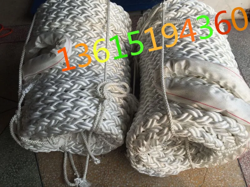 High strength ship cable 52mm cable 52mm eight strand polyester nylon rope braided rope 52mm