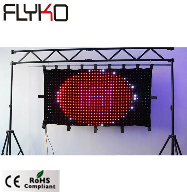 P5 black cloth full color 3in1 lights decoration imagic led curtain lighting 3ft by 6ft