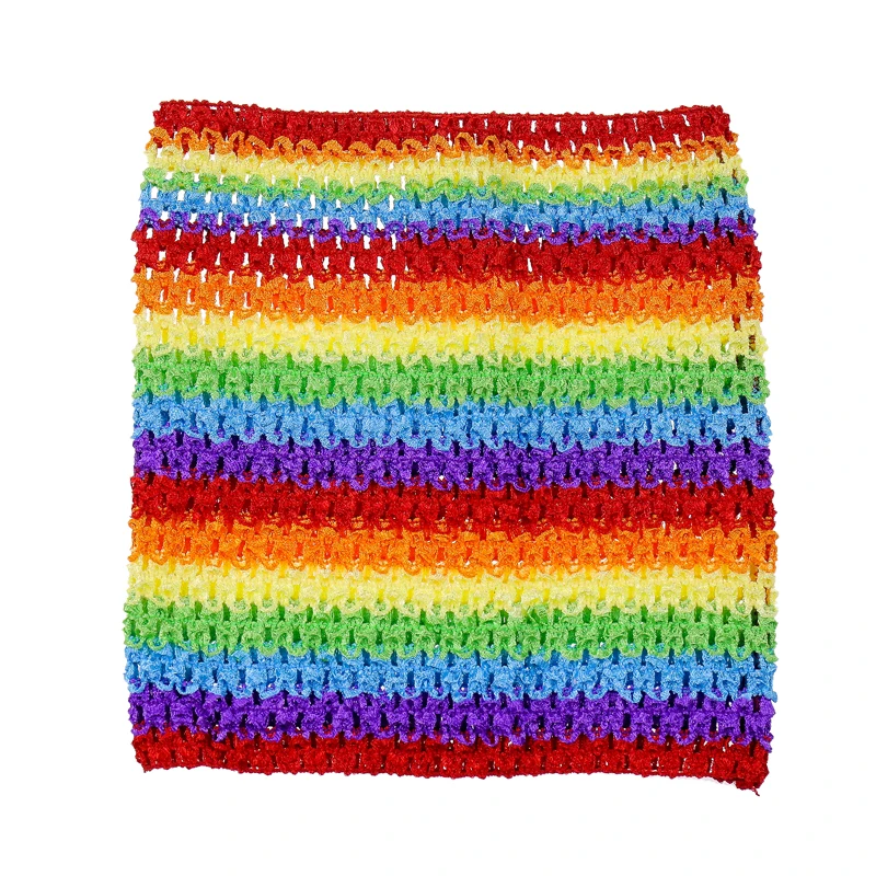 Top de tutu de crochê de 9x10 polegadas, saia tipo tutu de crochê para meninas, 10 peças por lote, cores em u