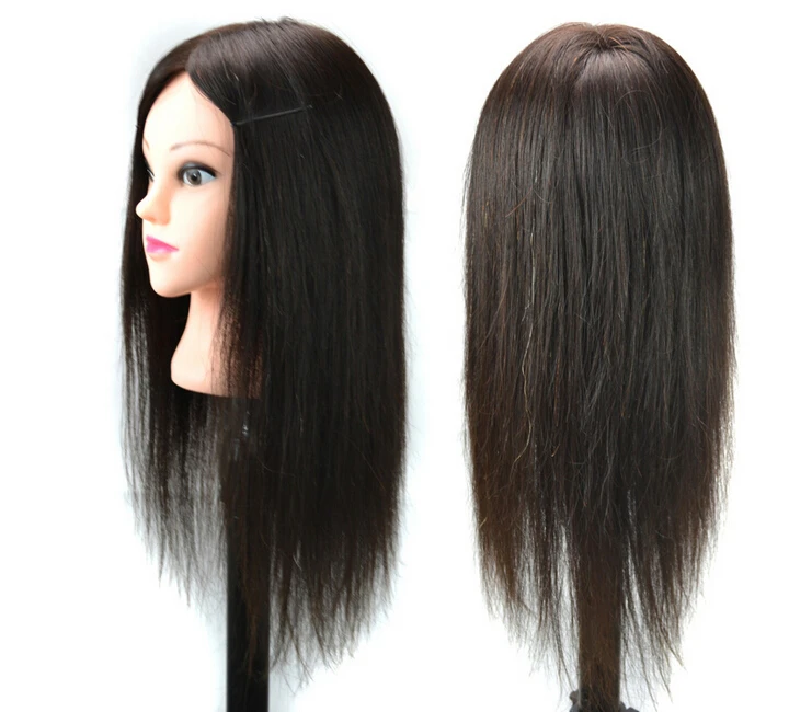 100% hair Practice Hairdressing Training Head Mannequin training head human hair training head