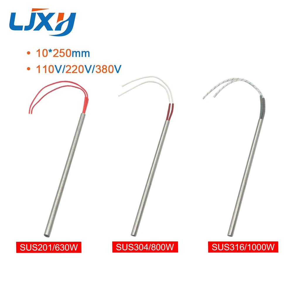 LJXH Heating Cartridge Element Single-End Electric Heat Pipe For Mould 10x250mm/0.39x9.847\