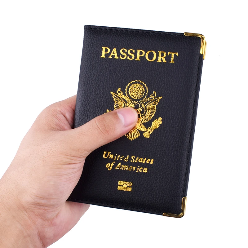 Di Cuoio DELL\'UNITÀ di elaborazione di Viaggio USA Copertina Del Passaporto Personalizzato Delle Donne DEGLI STATI UNITI Americano Cassa Del