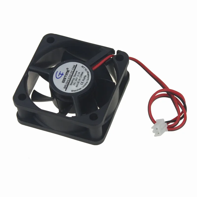 

Gdstime 1 Piece 5020 DC 24V 2Pin Brushless Cooling Fan 50x50x20mm 50mm x 20mm Small Cooler