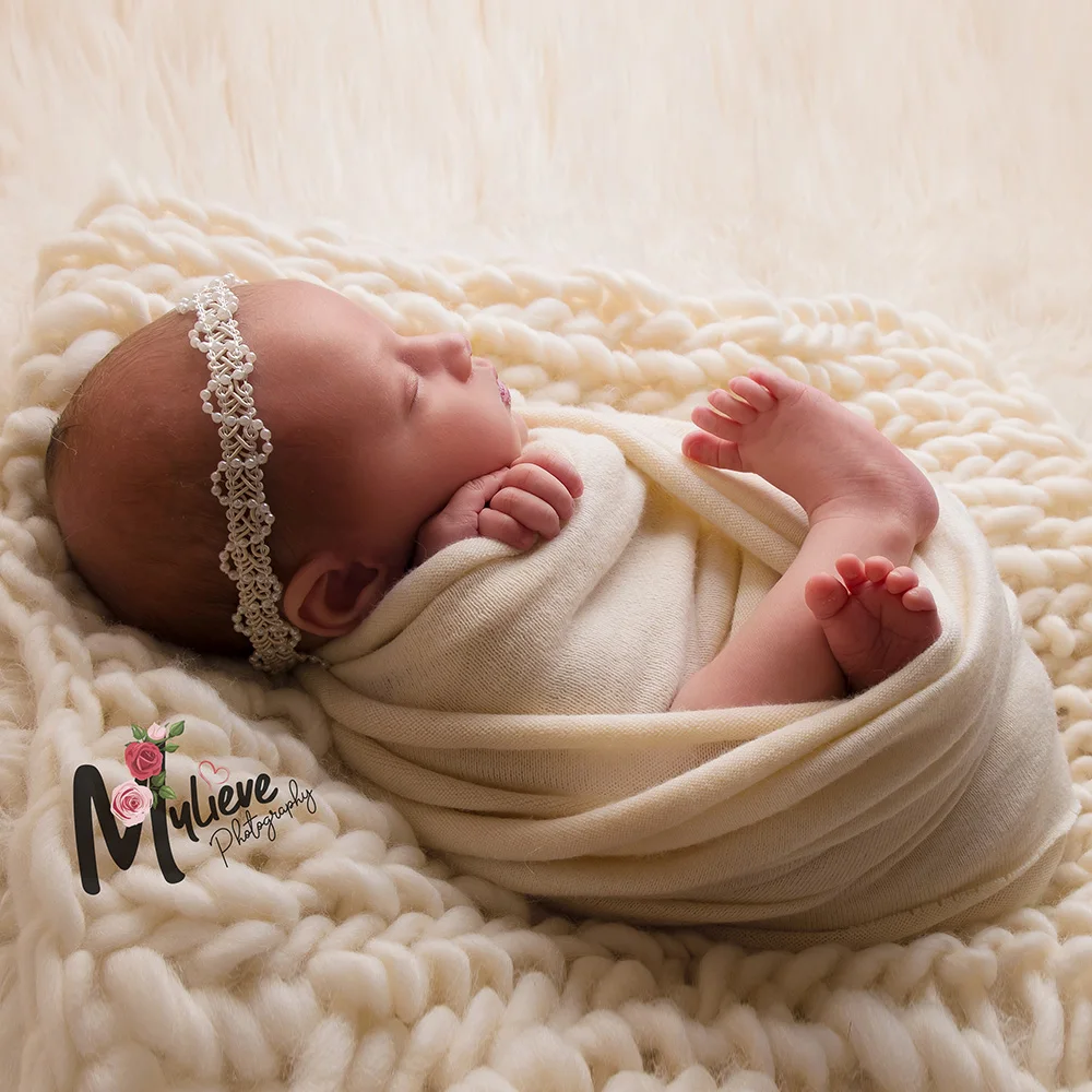 100% Wool Soft Newborn Infant Blankets Photography Prop Basket Woolen Filler Stuffer Baby Soft Backdrop Photo Shoot Accessories