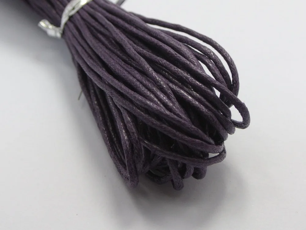 

50 Meters Dark Purple Waxed Cotton Beading Cord 1.5mm Macrame Jewelry String