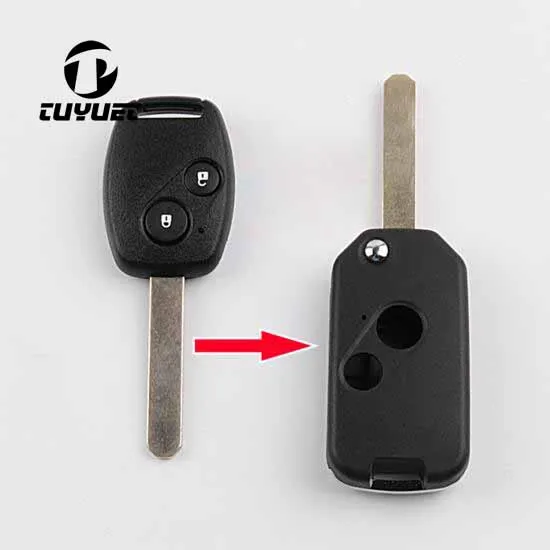 

New Style 2 Buttons Modified Flip Folding Remote Key Shell Case For Honda Accord CRV Odyssey