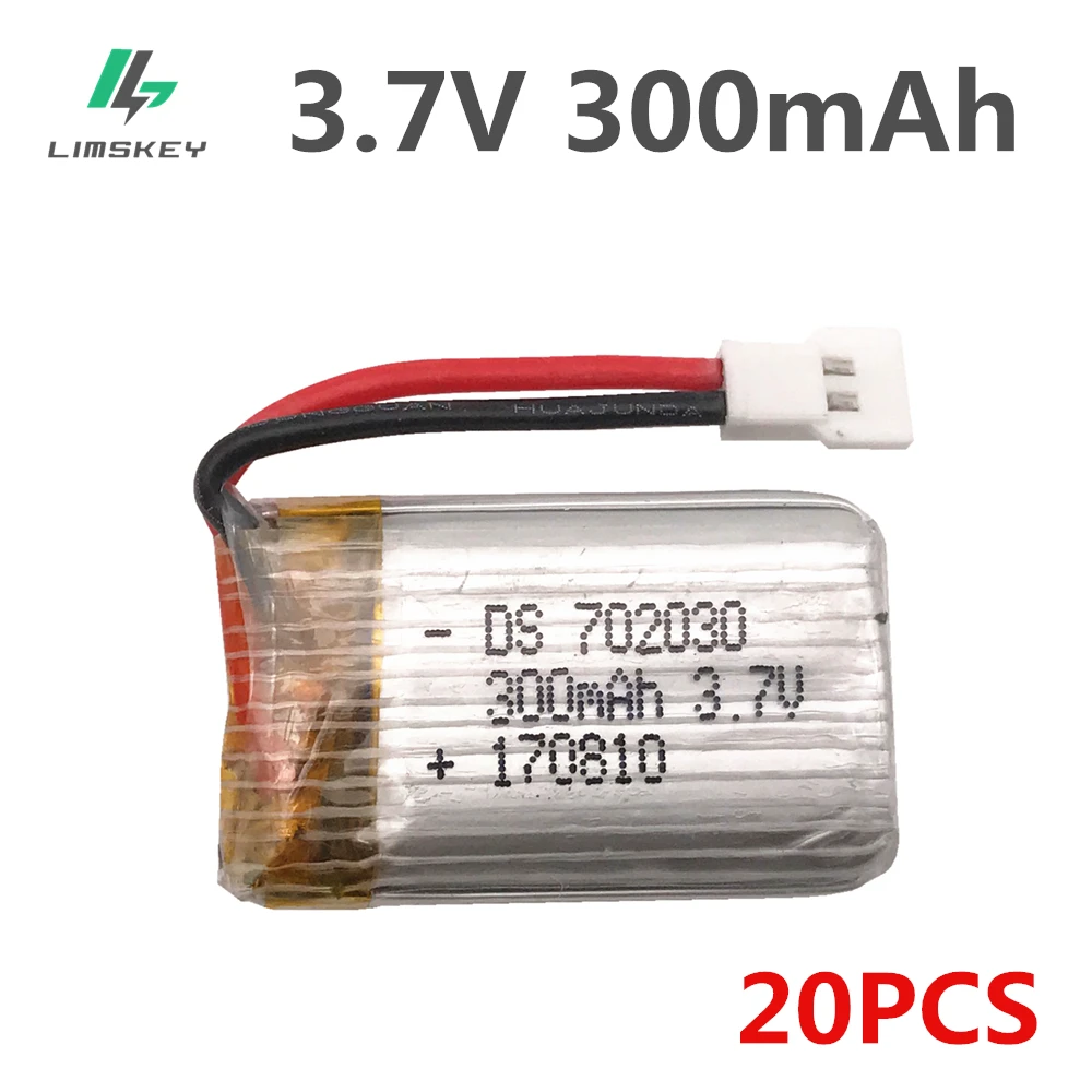 

20 шт./лот 3,7 V 300mAh Lipo батарея для Eachine E55 FQ777 FQ17W DiFeida DFD F180 FY530 самолет 3,7 V 300 MAH 20C Lipo батарея
