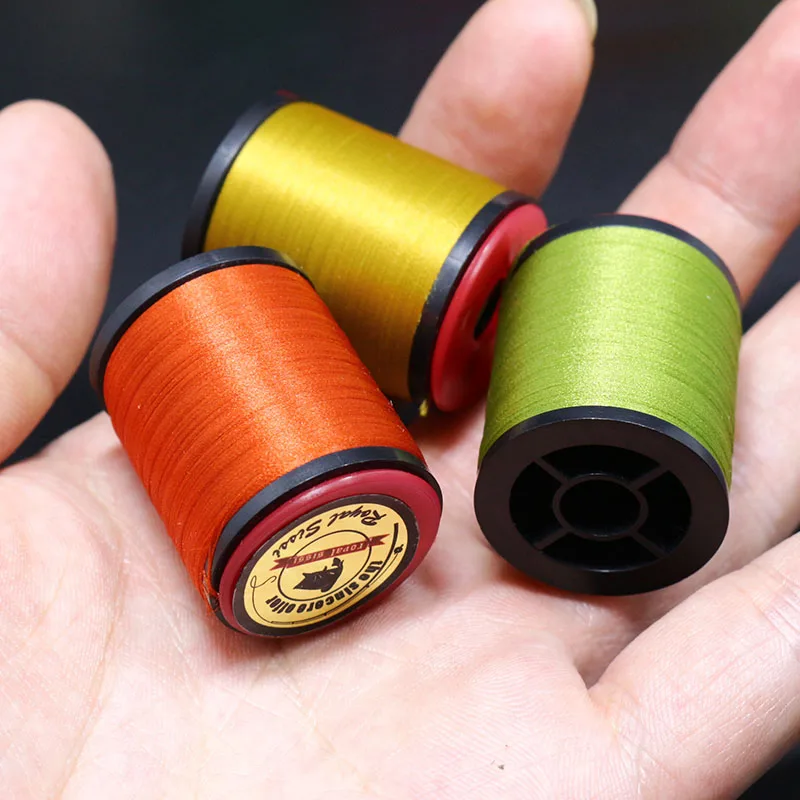 Hot 2 spools 6/0 fly tying thread 16optional colors lightly waxed polyester filaments thread with standard bobbin dry fly thread