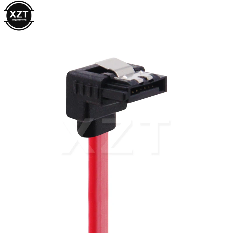 Right Angle SATA Cable Serial ATA Data Lead Locking Latching S-RA 0.5m RD SATA data 7pin to 7pin Adapter Cord Straight to Right