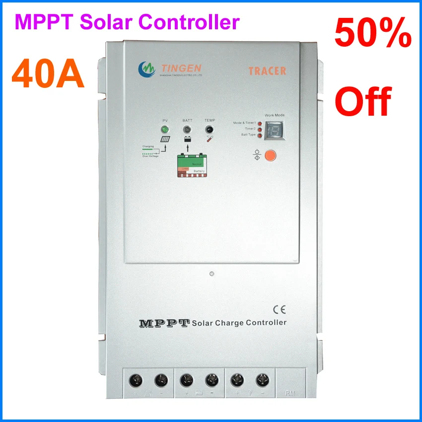 50% Off EPsolar OEM MPPT solar system charge controller 40A 12v24v solar regulator Tracer 4210RN controller solar charger 40amp