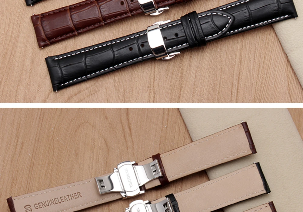 Bracelet De Montre En Cuir Véritable Blancpain - Marron - Largeur 18mm - Neuf Sans étiquettes