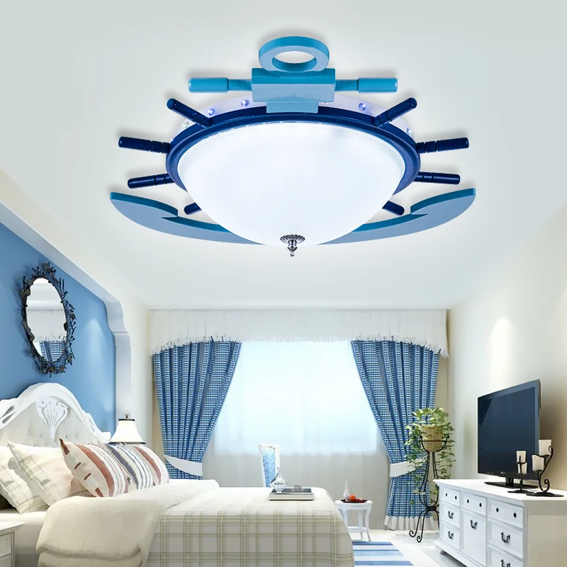 Children's room Ceiling Lights lamp LED eye care boy room cartoon lamps  Mediterranean anchor boat kindergarten bedroom LU721177