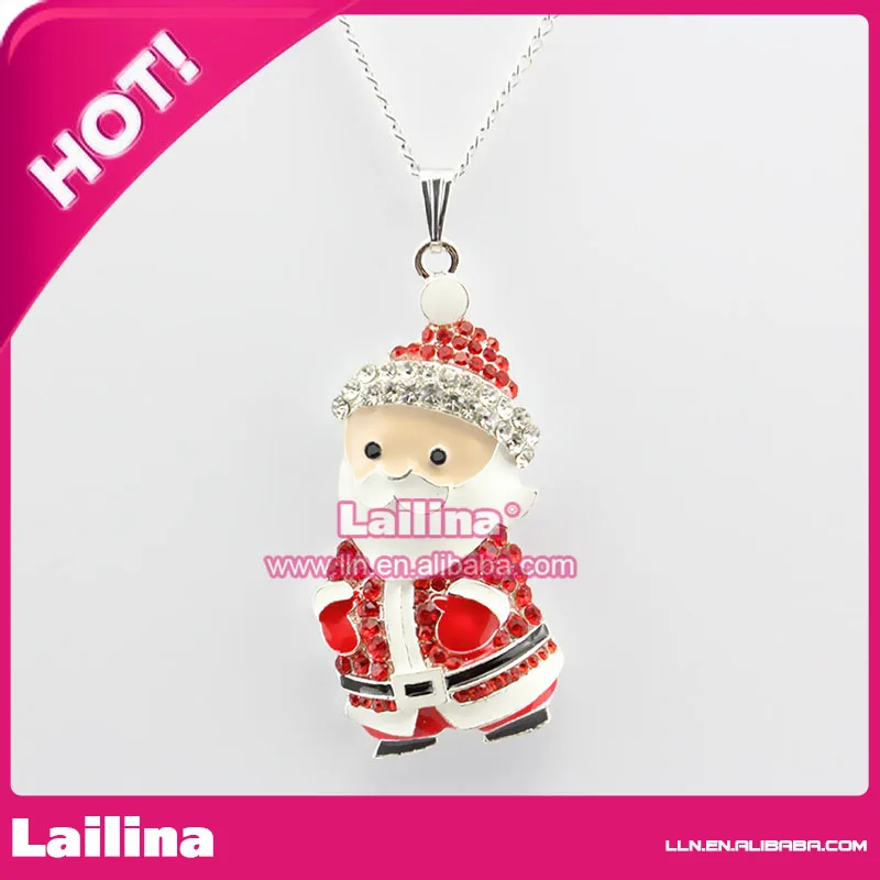 Rhinestone Mr.Santa Claus Pendant & Charm for Christmas Holiday