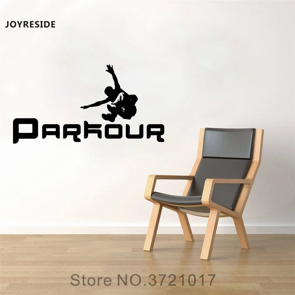 JOYRESIDE Parkour Wall Street Traceur Sport Decal Vinyl Sticker Home Boys Bedroom Living Room Dorm Interior Decoration  A048