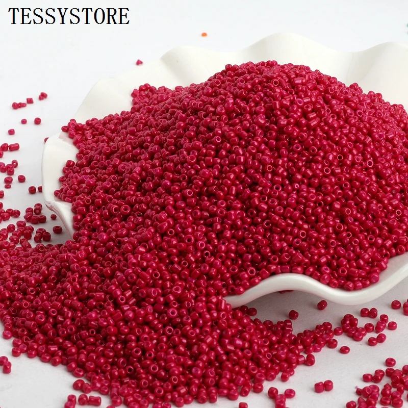 Image 4: 1000 pcs/lot 2mm autriche cristal trou rond perle couleur unie tchèque verre graine entretoise bricolage perles pour enfants fabrication de bijoux