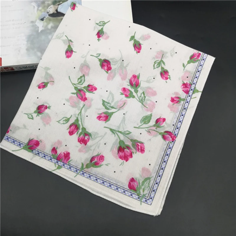 Handkerchiefs Women Trendy Simple Elegant Daily All-match High-quality Printed Lovely Sweet Womens Ladies 2020 New Kawaii Cute