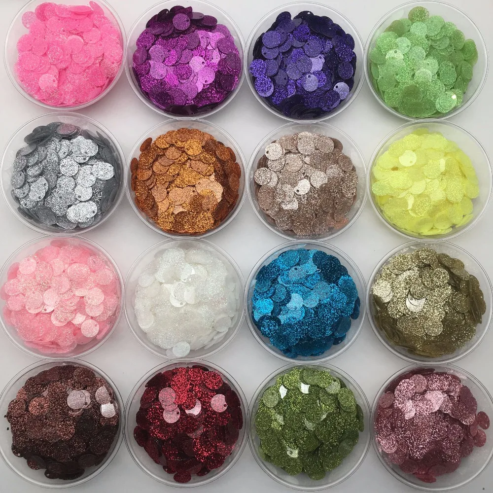 Paillette 10mm 20g 850pcs Flat Round Loose Glitter podwer Sequin Sewing,Wedding Craft,Women Kids DIY Garment Shoes Hat Accessory