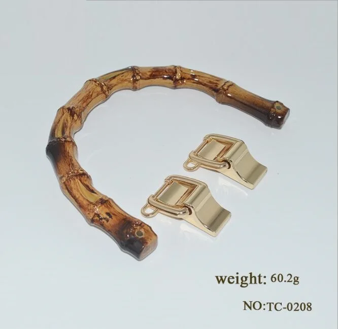 (10 sets/lot) Wholesale Handbags High-grade Bamboo Handle + Metal Link Buckle Decorative Buckle Hardware Accessories