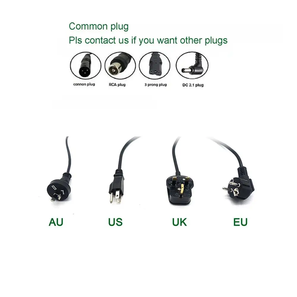 D Power Charger Output 36V 48V 2A 3A AU UK EU US Stable High Quality Li-ion Battery Charger Ebike Battery Charger