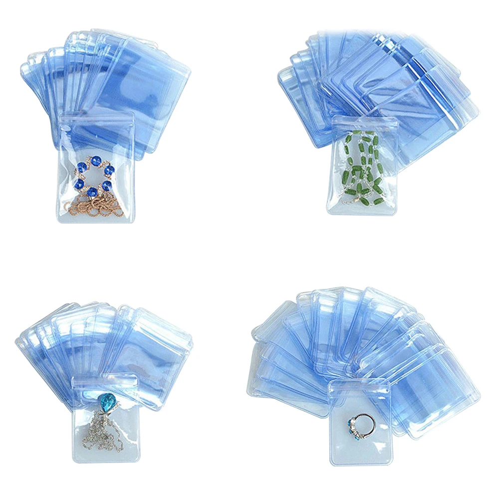 10.5*10.5cm Self Seal Zipper Ziplock PVC Party Jewelry Anti-oxidation Bag Clear Plastic Jade Pearl Packing Packaging Pouch Bag