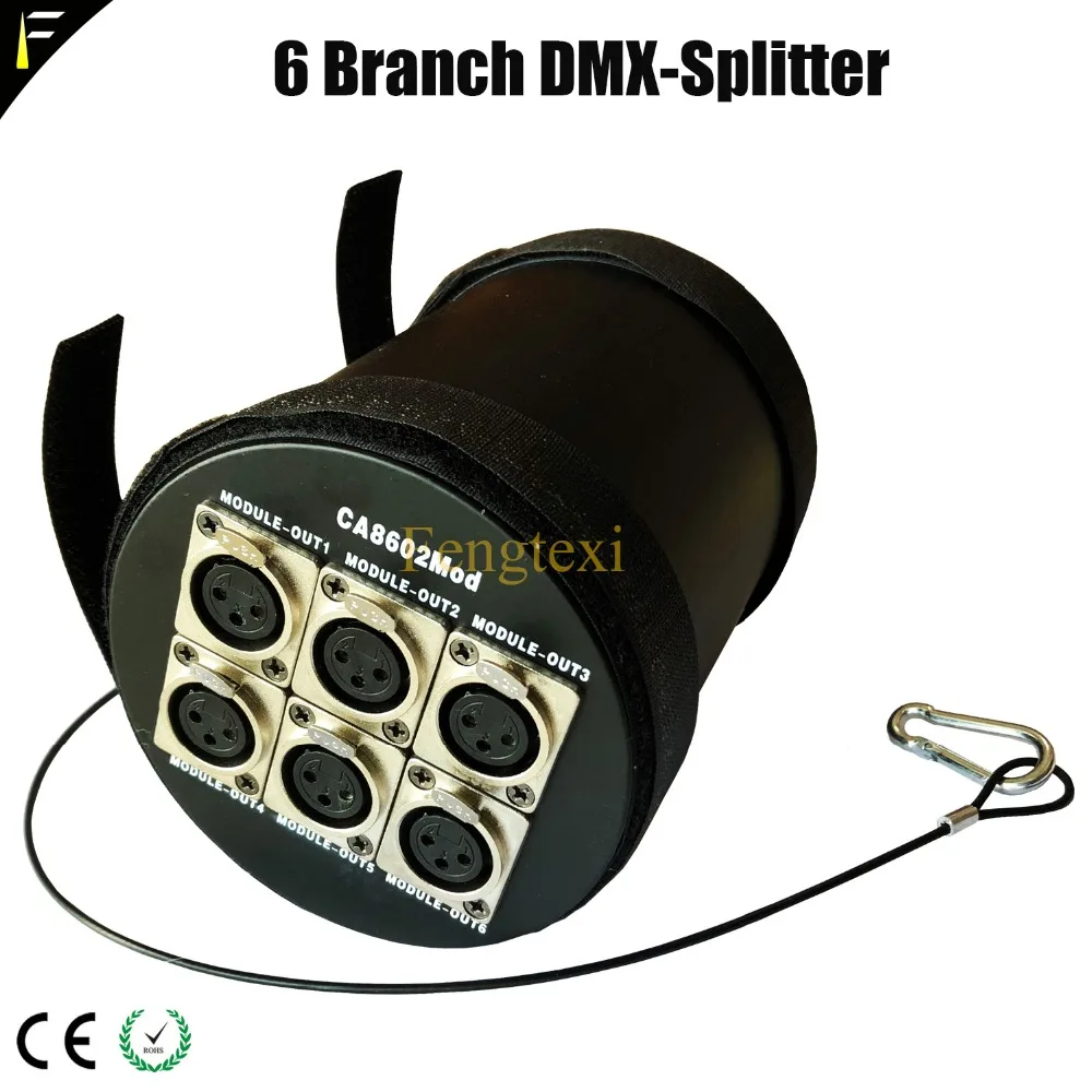 

Module DMX Splitter 6 Channels Cylinder 6 Signal Splitter Optical Isolation Distributor 6 CH DMX512 Free Shipping To All World