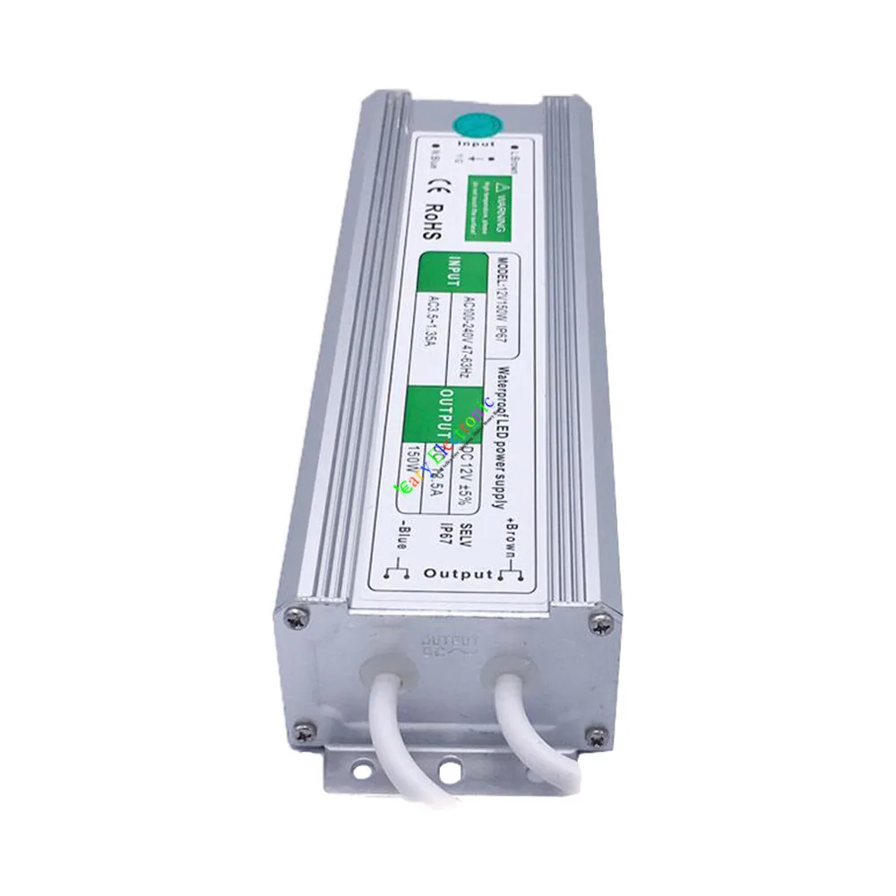 

Wholesale and retail 10pc 12V 12.5A 150W DC driver Switch power supply adapter Transformer LED strip free shipping