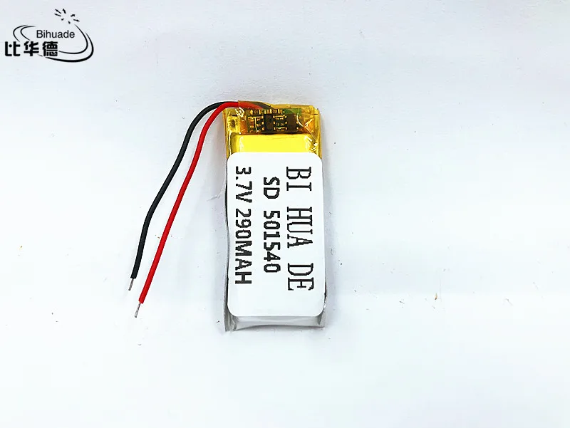 Li-Po 3.7V,290mAH,501540 GPS,mp3,mp4,mp5,dvd, 모델 장난감용 폴리머 리튬 이온, 리튬 이온 배터리