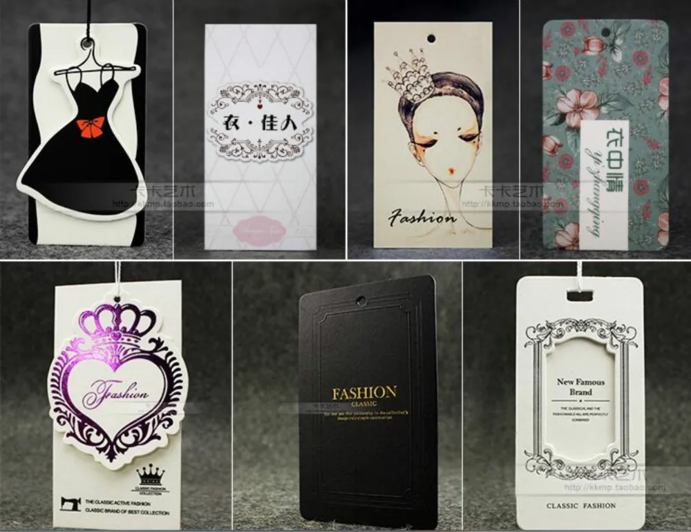 Custom Printting businesscard hang tags/Clothing printed paper swing tag/Labels for clothes personized logo Custom design