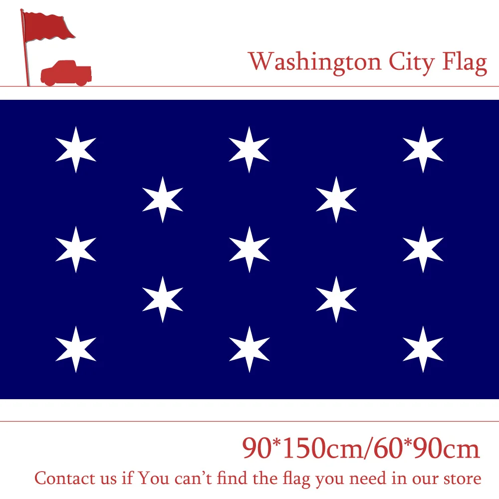 Washington City Flag Of USA New York State 3x5ft 90*150cm 60*90cm Custom 100d Polyester Banners