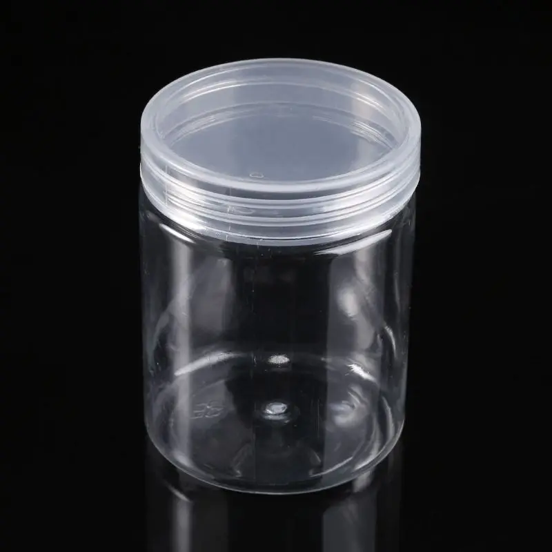 150ml Round Clear PET Container Jar Pot Bottle For DIY Playdough Slime Clay Makeup Cosmetic Cream Nail Box Square With Lid