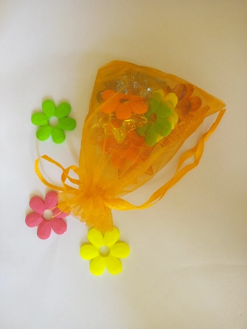 100pcs 20*30cm Orange Organza Gift Bag Jewelry Packaging Display Bags Drawstring Pouch For Bracelet/necklace Mini Yarn Bag