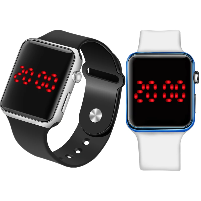 

Fashion Sport LED Digital Watch Couple Watch 1 Set Silicone Electronic Watch Men Women Clock relogio masculino relogio feminino