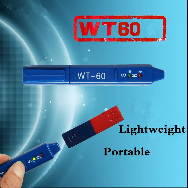 WT-60 Radiation Dosimeter Gauss Meter Magnetic Detection Pen WT60 Determination Magnets NS Class Measurement North South Detetor