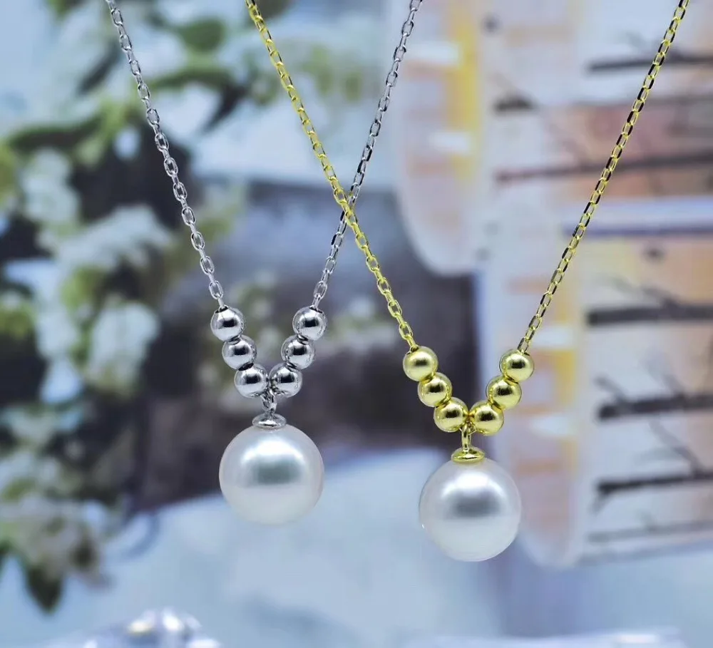 

925 Sterling Silver Pearl Necklace Chain with Pendant Mountings Necklace Findings Jewelry Parts Fittings Accessories