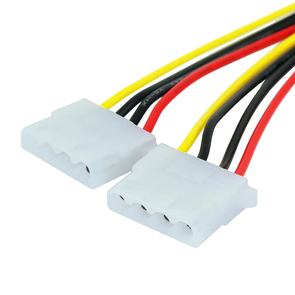 18cm 4pin PSW Power Splitter Cable LP4 Molex 1 to 2 J29 Male to Female Cable Y Shape Video Card Cord PC Computer Accessories