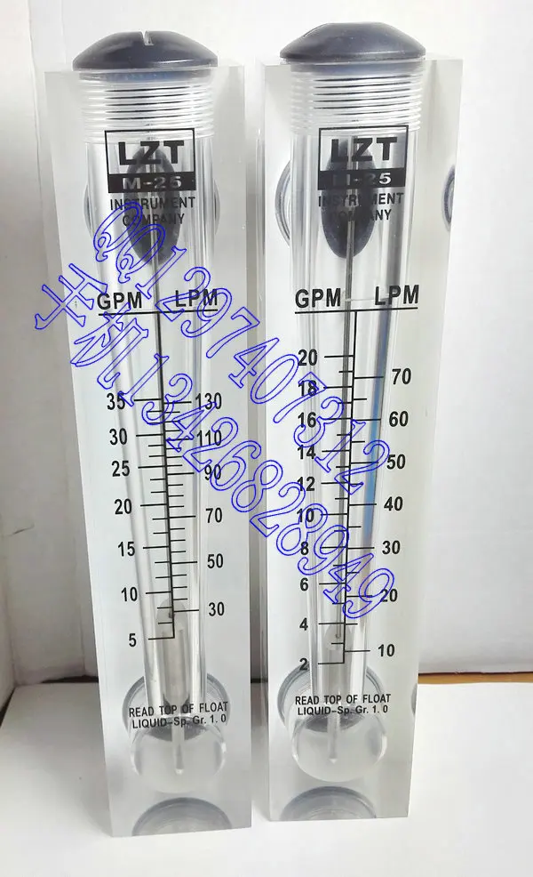 

LZT-25 panel flow meter 5~35GPM 30~130LPM liquid flowmeter