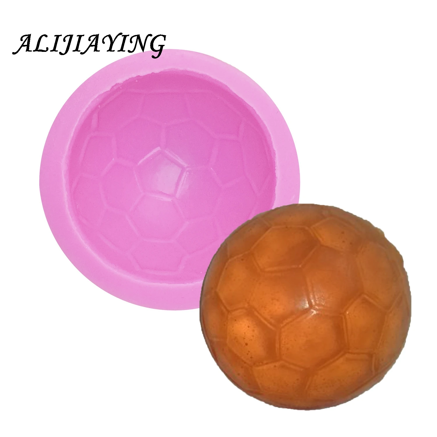 1Pcs Football Silicone Soap Mold Fondant Cake Decorating Tools Gumpaste Chocolate Resin Clay Candy Moulds D0960