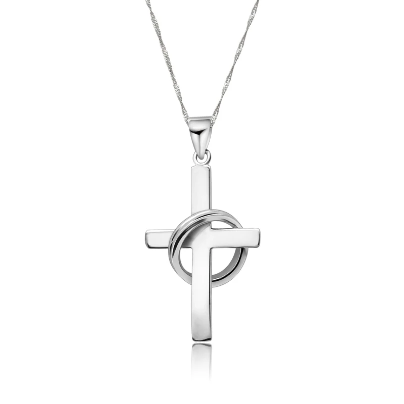 

Gde silver necklace cross pendant s925 pure silver necklace female jewelry jewellery gift lovers