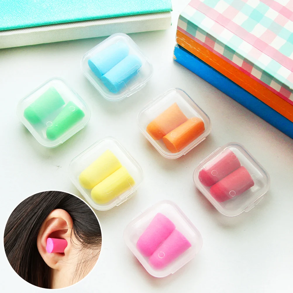 2PCS For Travel Sleeping Individually Wrapped Travel Sleep Noise Prevention Earplugs Soft Foam Ear Plugs Noise Reduction