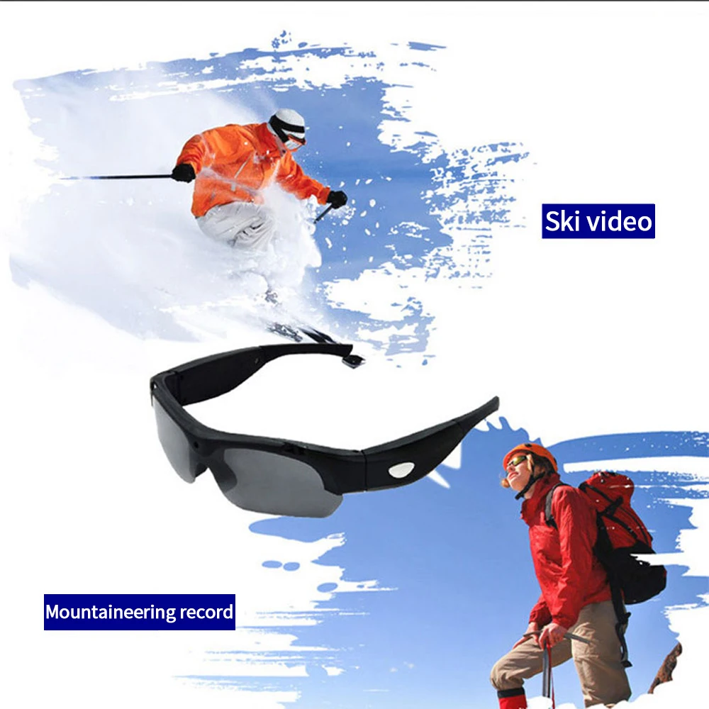 

1080P HD 16GB/32GB Camera Smart Glasses Black/Orange Polarized Lens Sunglasses Camera Action Sport Video Camera Glasses