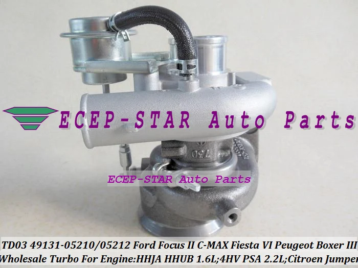 Free Ship TD03L4 49131-05210 49131 05210 Turbo For Ford C-MAX Fiesta VI HHJA HHUB 1.6L Jumper For Peugeot Boxer 3 4HV PSA 2.2L