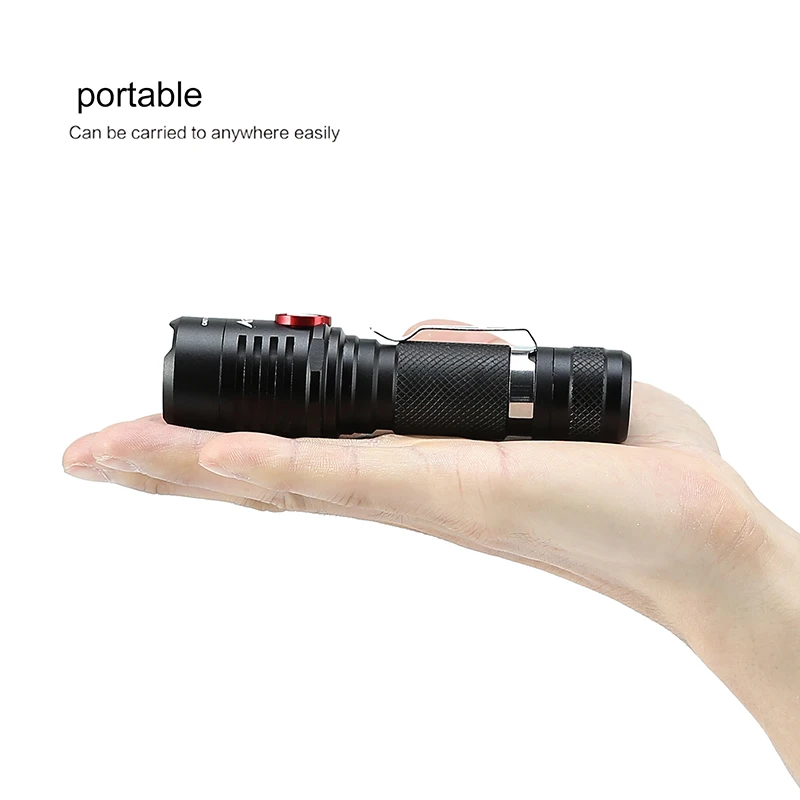 Portable USB Rechargeable 3000LM xm-L2 led flashlight Lamp Torch Bike Lamp Bicycle Lantern Light Torches+18650 Battery+USB+Clip