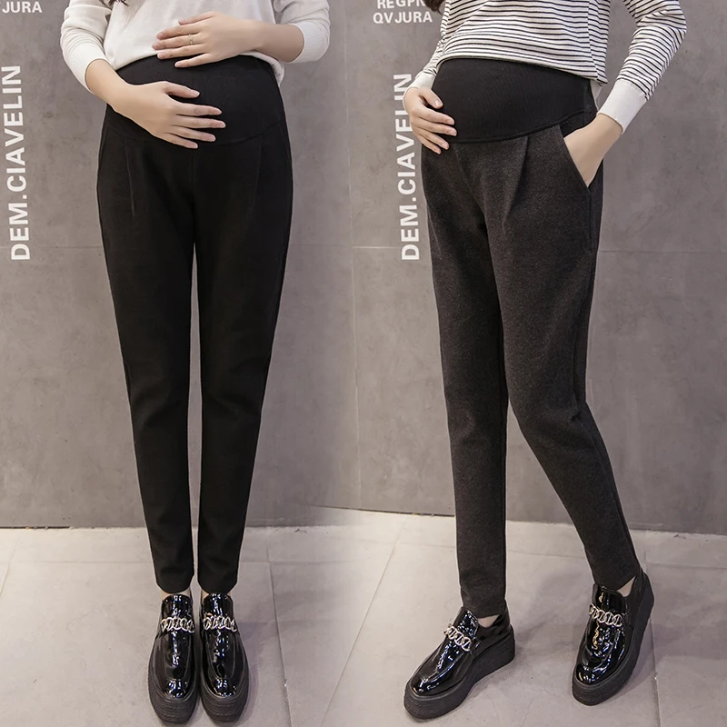 Make pregnant women haroun pants pants qiu dong han edition cloth thickened outer wear casual cloth abdominal height of pants