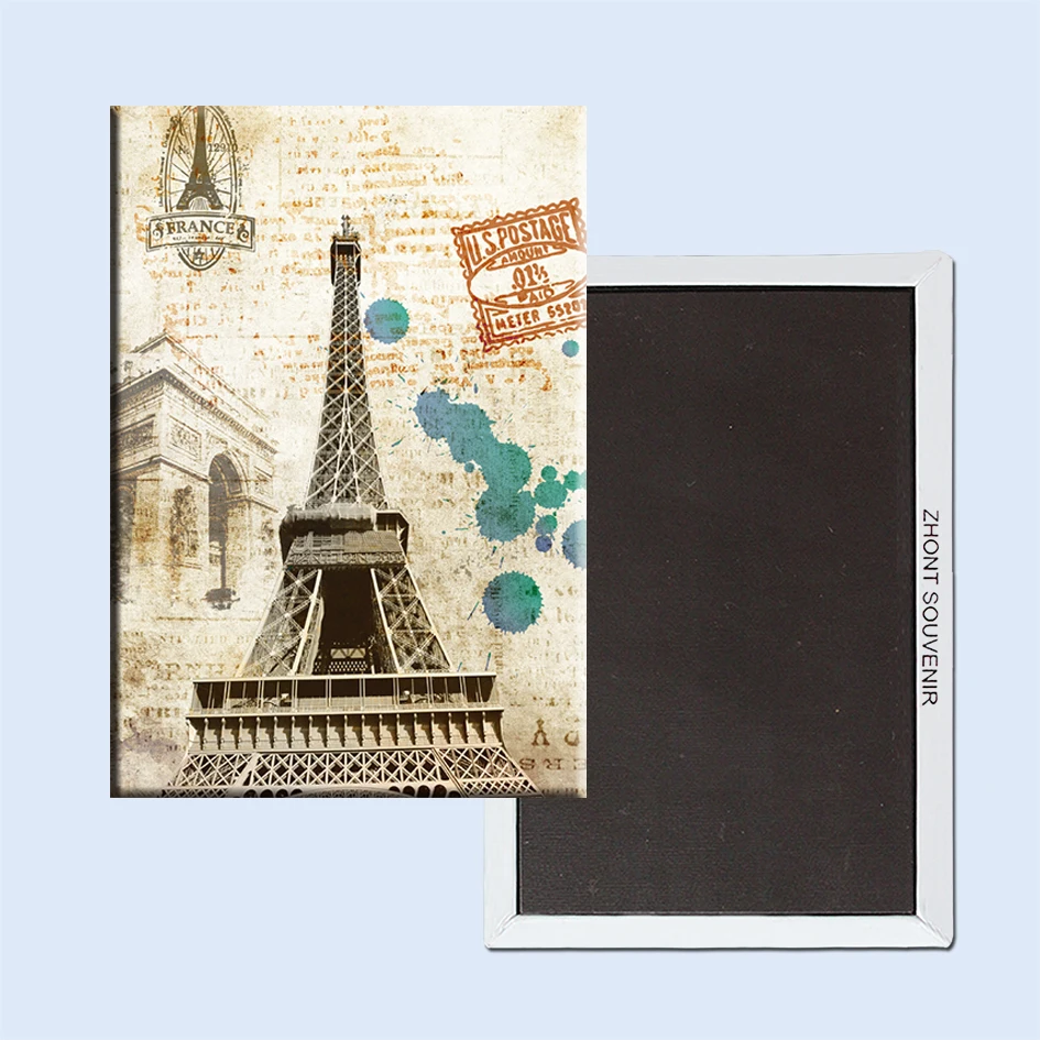 

The Eiffel Tower in Paris, France postcards 22582 Landscape Magnetic refrigerator Travel souvenirs gifts for friends