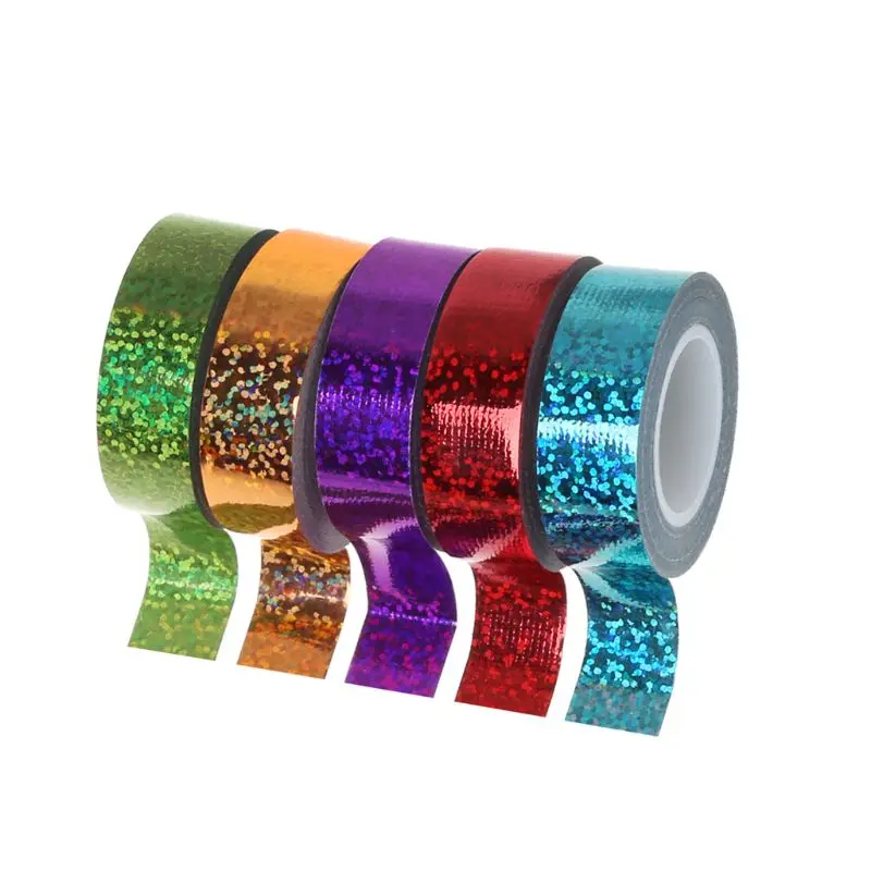 Rhythmic Gymnastics Decoration Holographic Glitter Tape Ring Stick Accessory 15mm*5m Washi Tape DIY Masking Tape