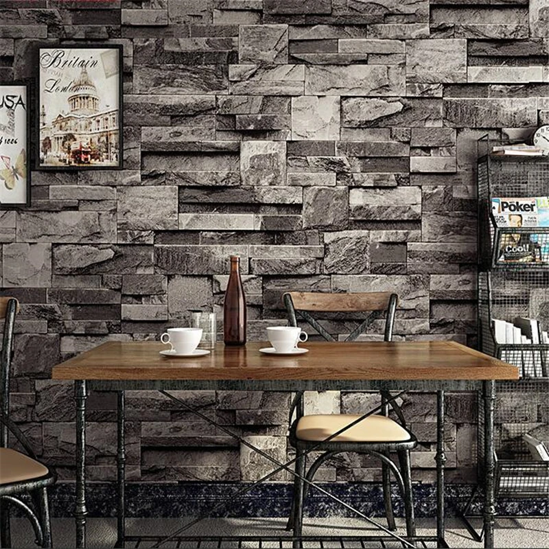 

wellyu High end brick Chinese imitation marble pattern culture stone retro brick pattern 3d brick solid background wall paper