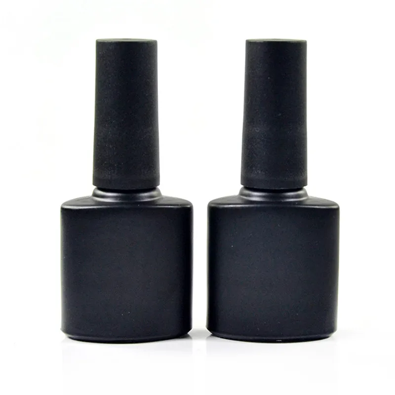 

360pcs*7ml matt black nali polish glass bottle clear uv gel empty transparent glass nail polish bottle