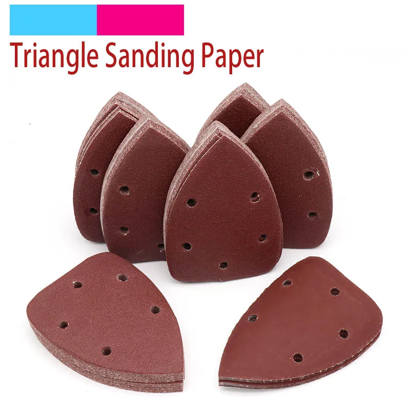 

10pcs 140x90mm Self-adhesive Sandpaper Triangle Sander Grit 40-400 Sand Paper Sanding Disc Abrasive Tools For Polishing Wood