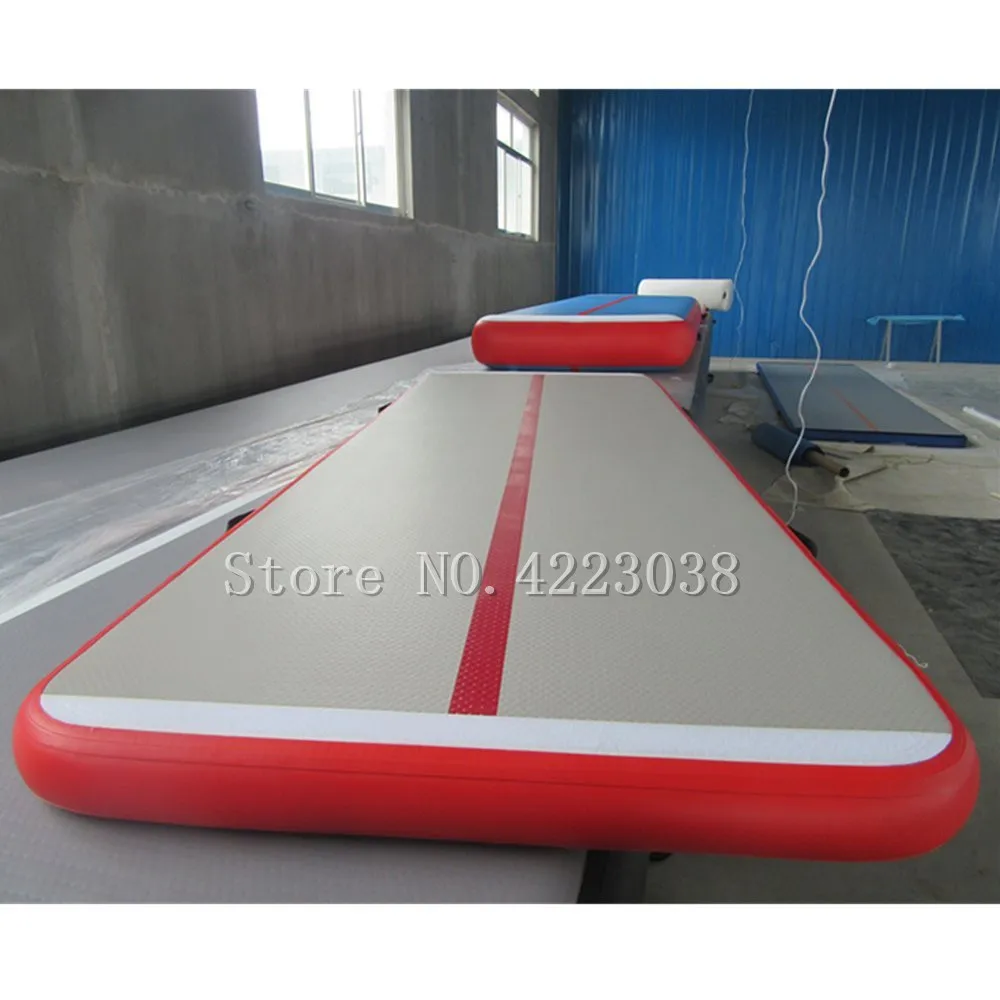 

Free shipping 6x1x0.1m inflatable air tumbling mat for training fitness air track sports exercise mat with free pump